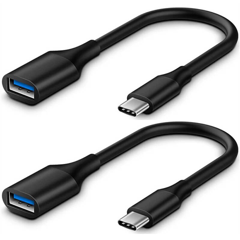 USB C to USB Adapter, Hannord USB C to USB 3.0 Adapter,USB Type C to USB Female Adapter OTG Cable Compatible with iPad Air 2020, MacBook Pro, Air and More (2 Pack)