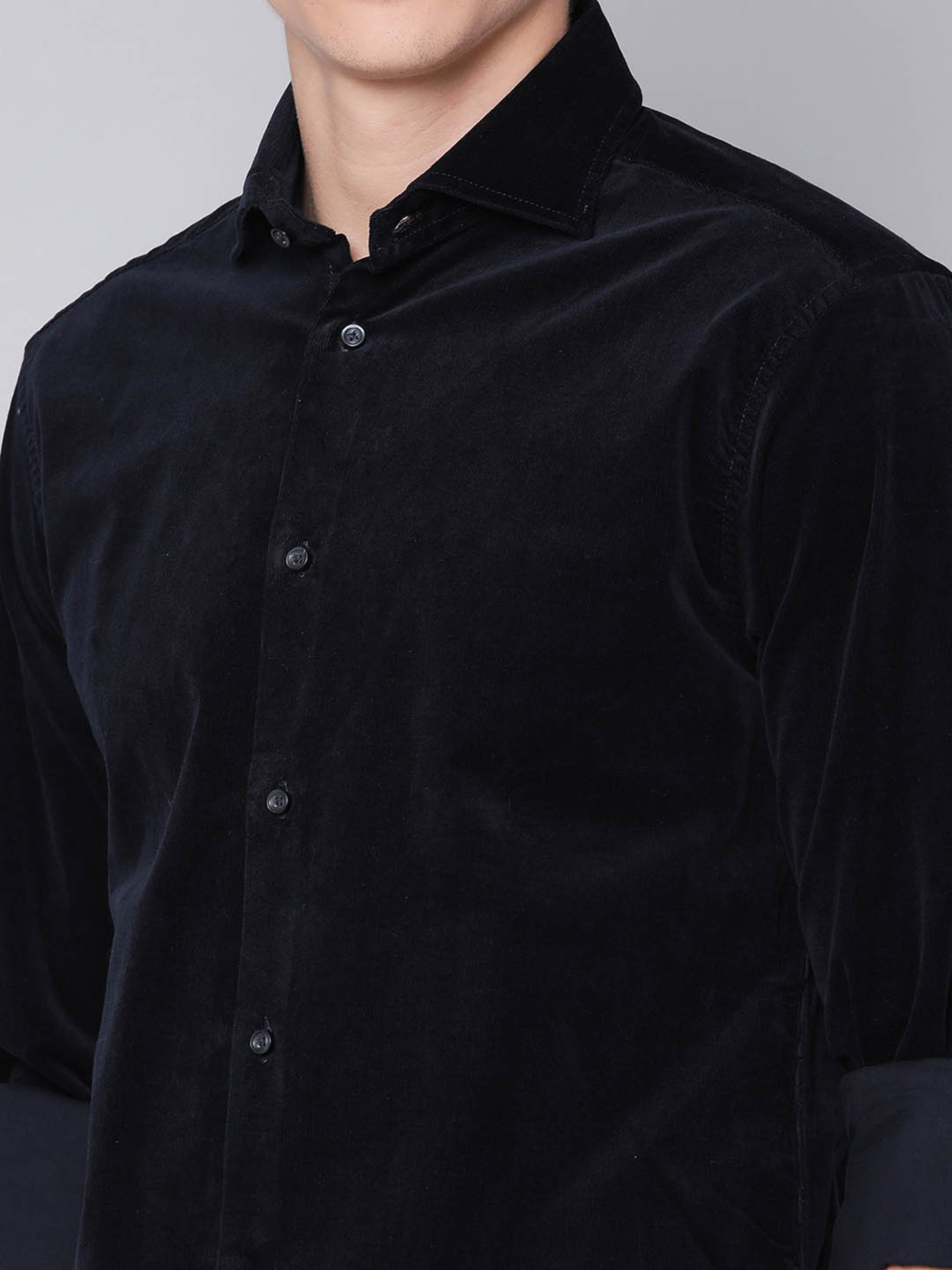 Bruun & Stengade Black Slim Fit Cotton Shirt