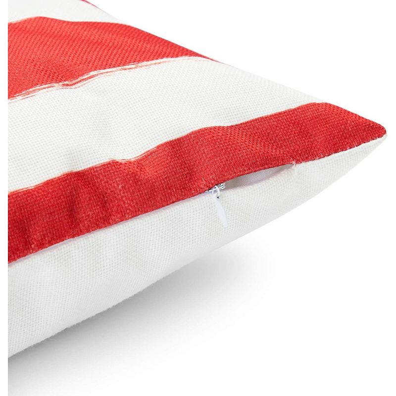 Farmlyn Creek Set of 4 Patriotic Flag Decorative Throw Pillow Case Cushion Covers 18 x 18 in for 4th of July