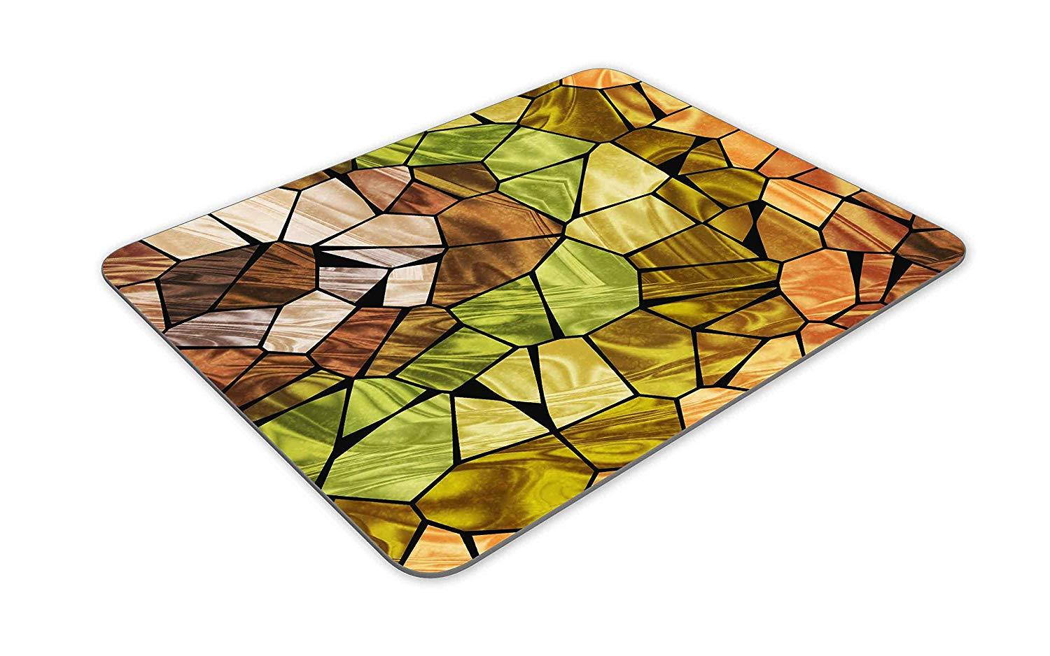Earth Tone Mosaic Mouse pad-Non-Slip Rubber Mousepad-Applies to Games,Home, School,Office Mouse pad