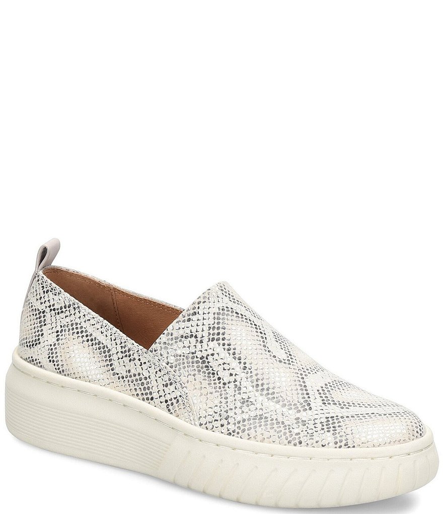 Sofft Potina Snake Print Slip-On Wedge Sneakers