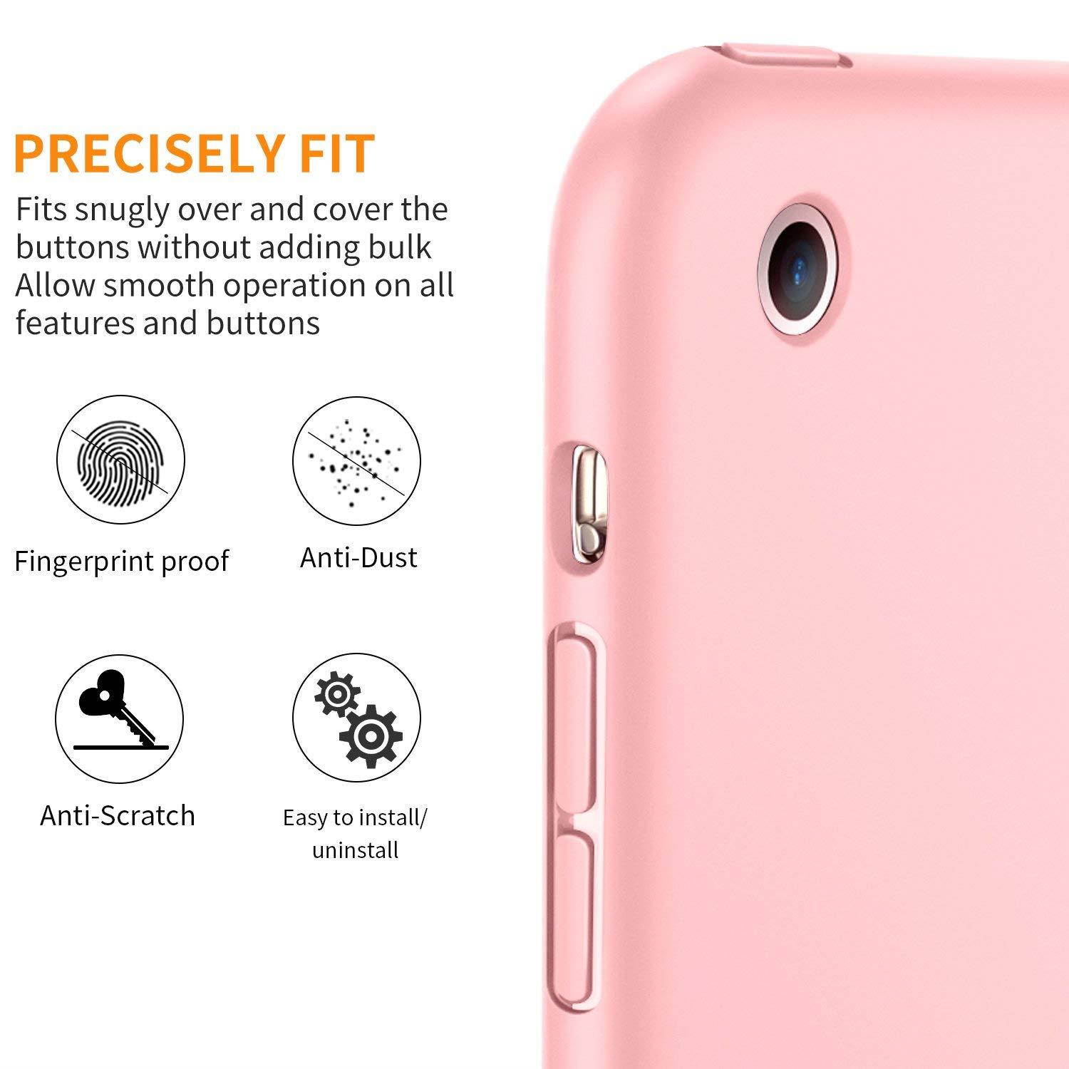 iPad 9.7 Inch iPad Air Case, DTTO Ultra Slim Lightweight Smart Case Trifold Cover Stand with Flexible Soft TPU Back Cover for for Apple iPad Air iPad 5 [Auto Sleep/Wake],RoseGold