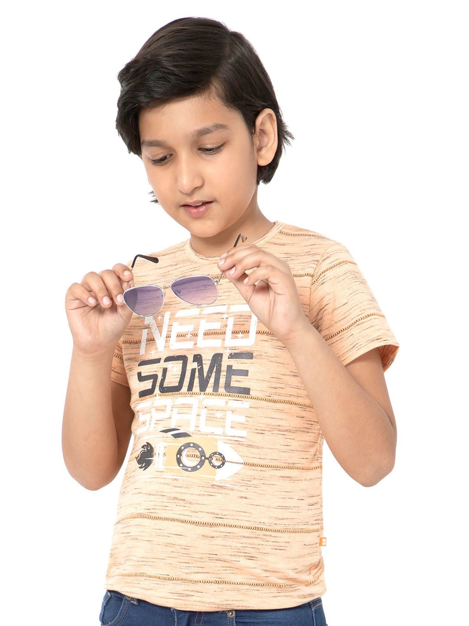 Bodycare Kids Beige Printed T-Shirt