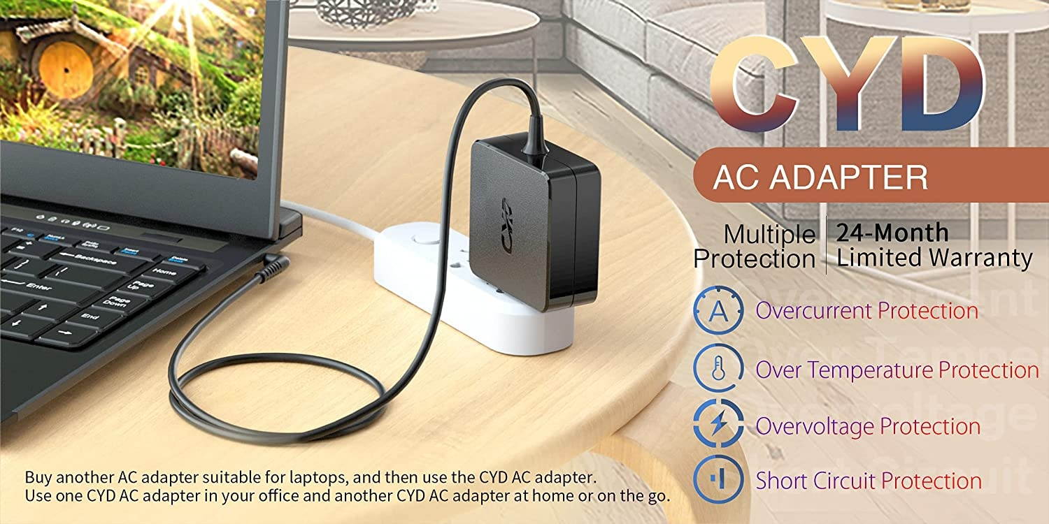 CYD 45W 19.5V 2.31A Laptop Power Cord Compatible for HP Spectre Charger 741727-001 740015-001 740015-002 740015-003 15-BS000 17-BS000 15-bs168cl 15-bs010ds 15-bs013dx 15-bs060wm 15-bs192od