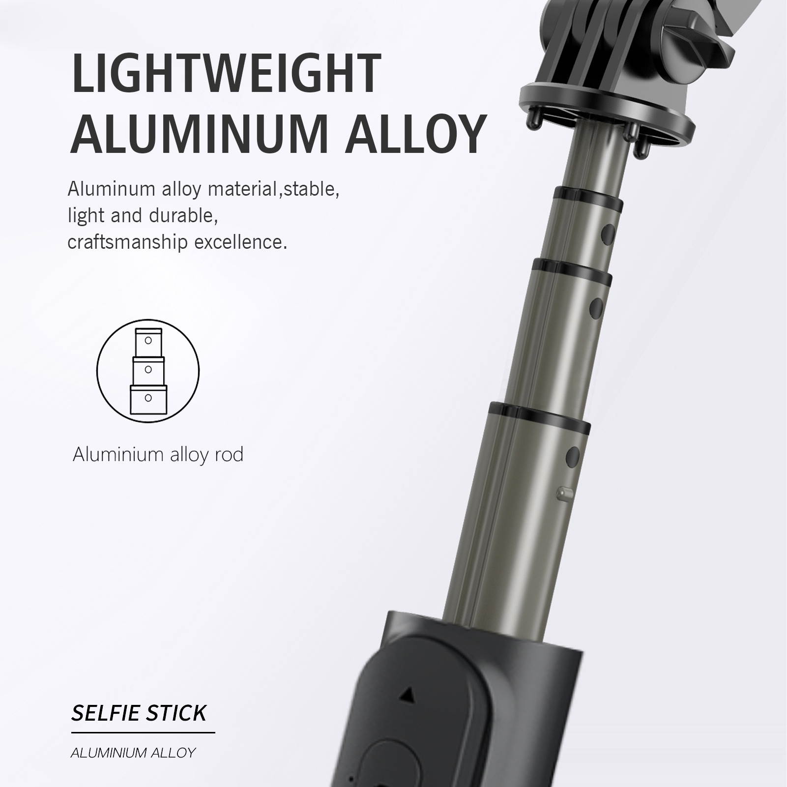 Aluminum Alloy Wireless BT Remote Control Selfie Stick Multifunctional Portable Tripod Stand with Fill Light for Selfie Group Photo Live Stream Video Taking