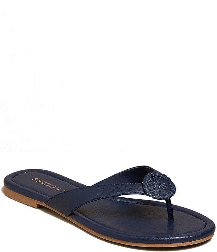Jack Rogers Rowan Leather Rondelle Flip Flops
