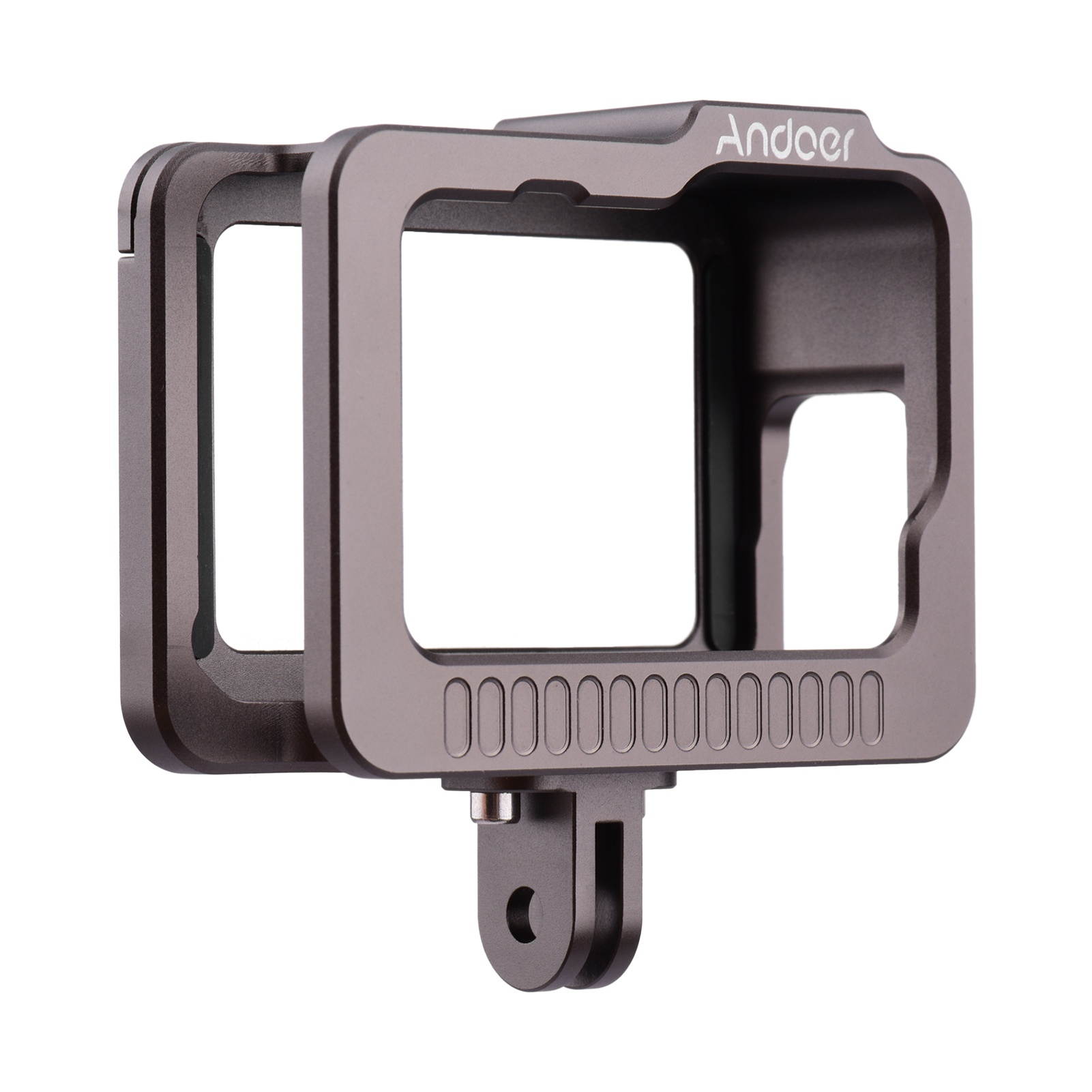 Andoer Camera Cage Camera Housing Case with Removable Back Door Double Cold Shoes Replacement for GoPro 9 Black Action Camera
