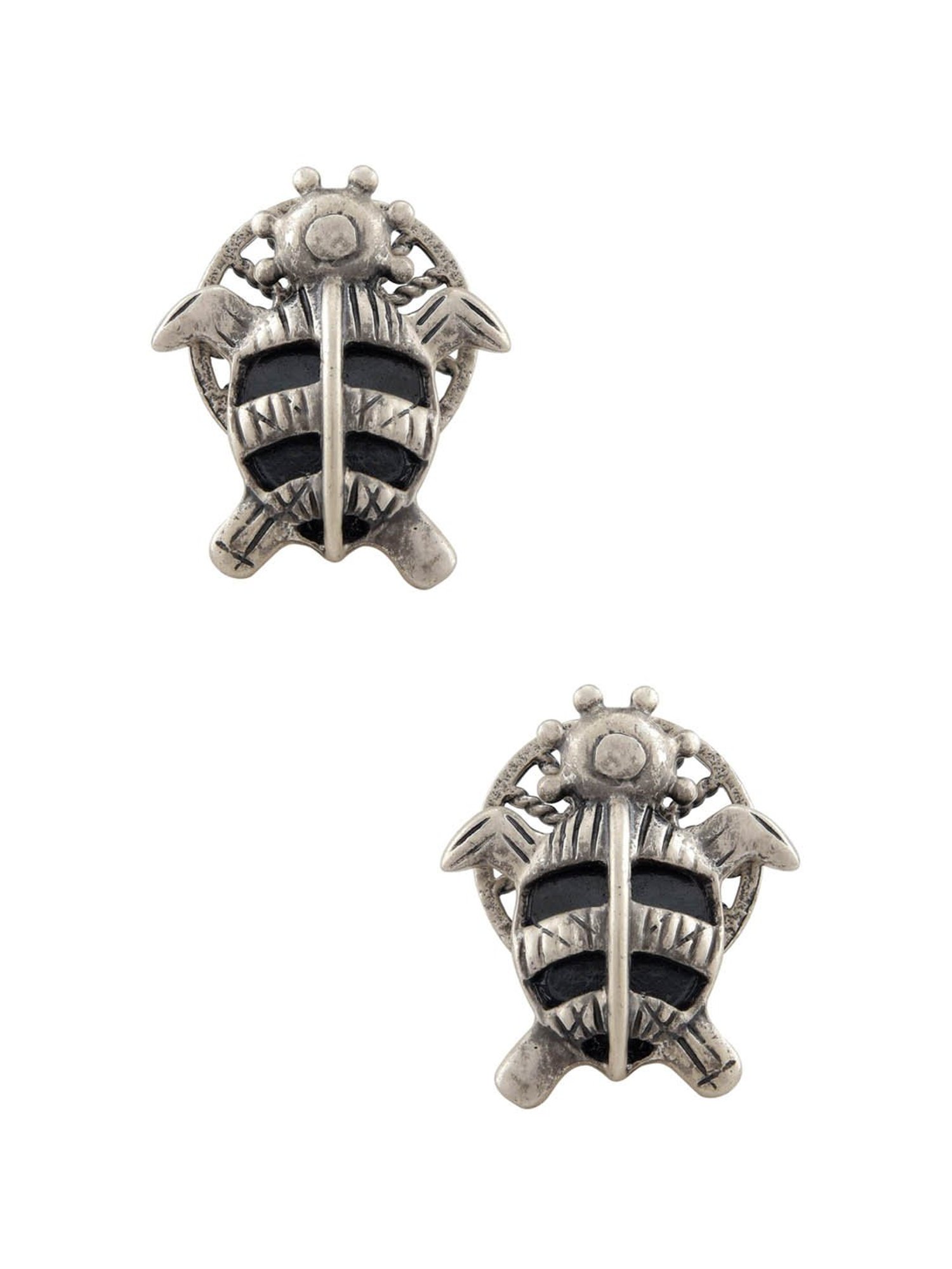Tribe Amrapali Silver-Plated Mata Mata Masaba Stud Earrings