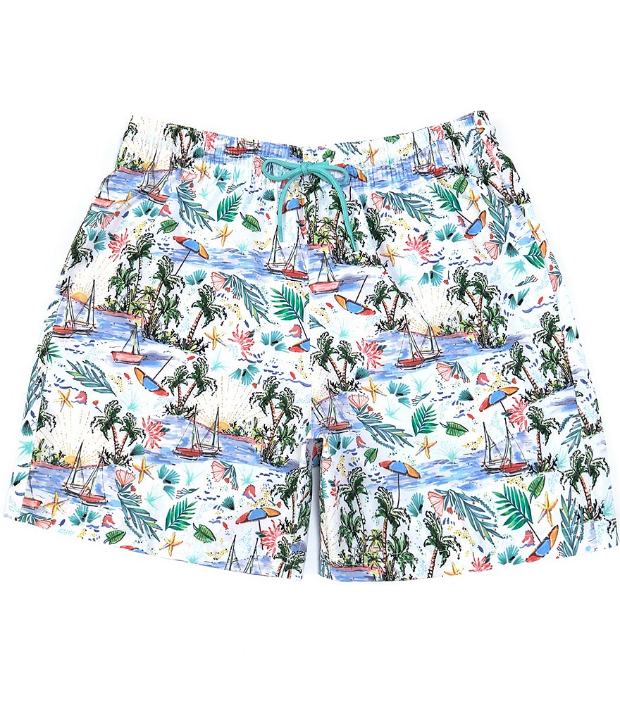 Polo Ralph Lauren Traveler Solid Blue 5 3/4#double; Inseam Swim Trunks