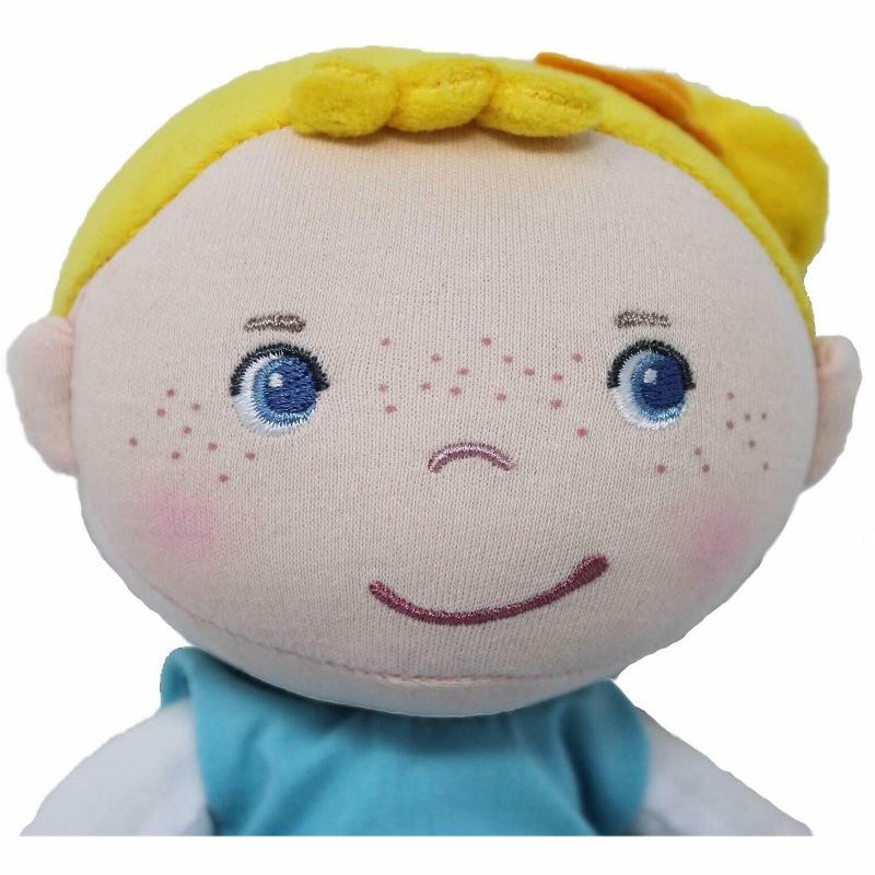 HABA Snug Up Edda - 10" Soft Doll with Fuzzy Blonde Hair and Embroidered Face
