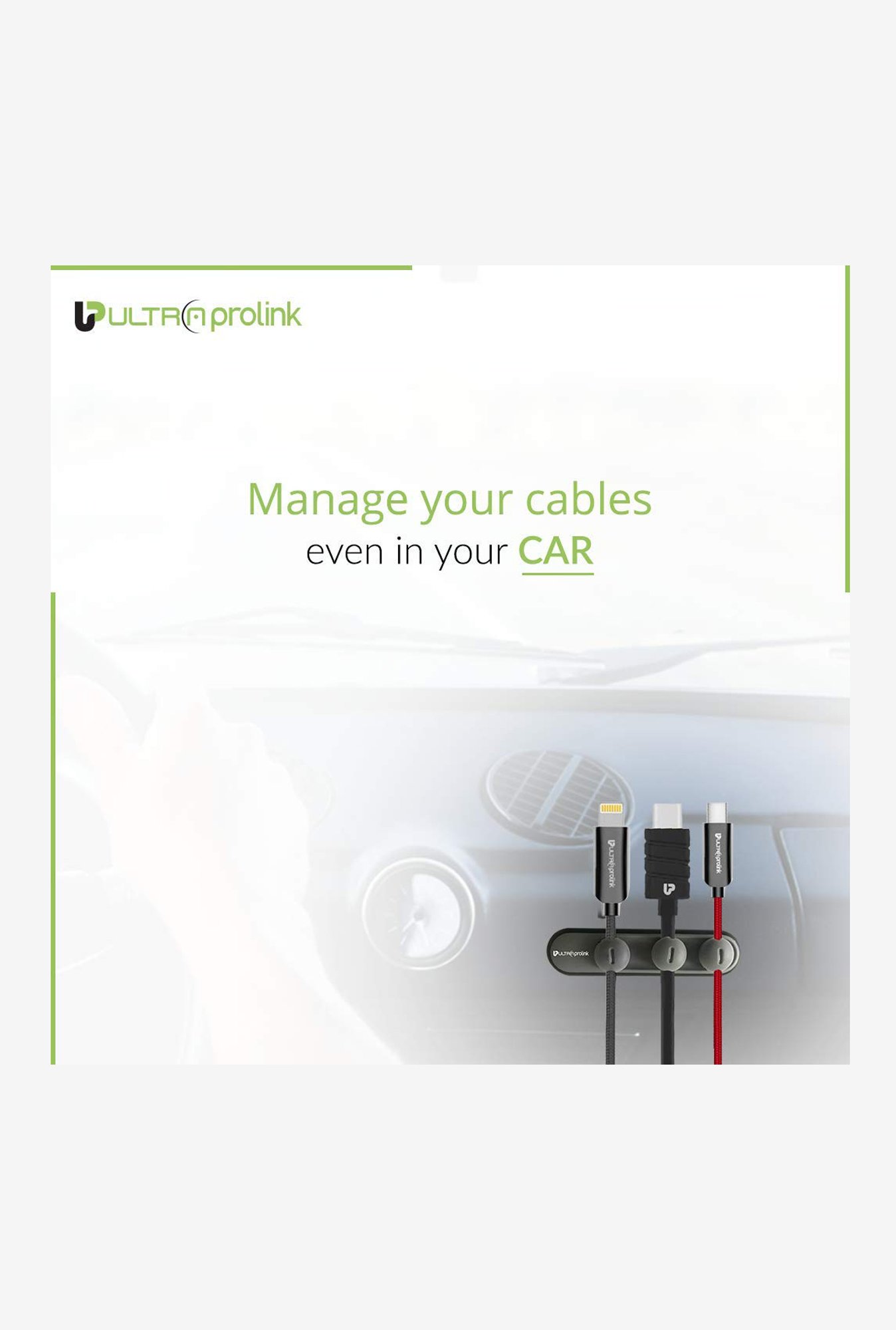 ULTRAPROLINK UM1001 Cable Tidy Magnetic Cable Organizer (Grey)