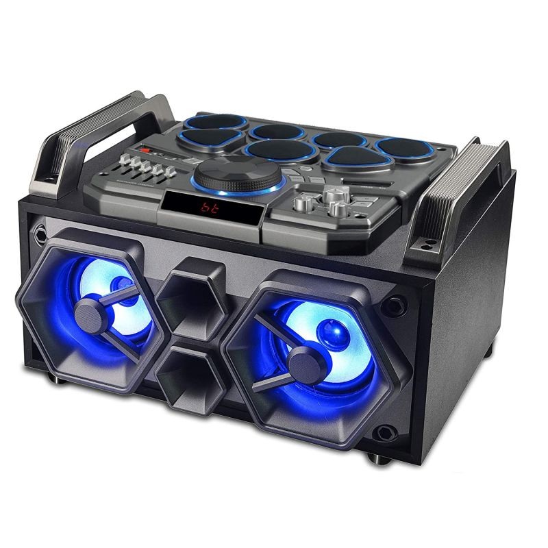 Sylvania Bluetooth Light-Up Speaker and DJ System with Drum Kit