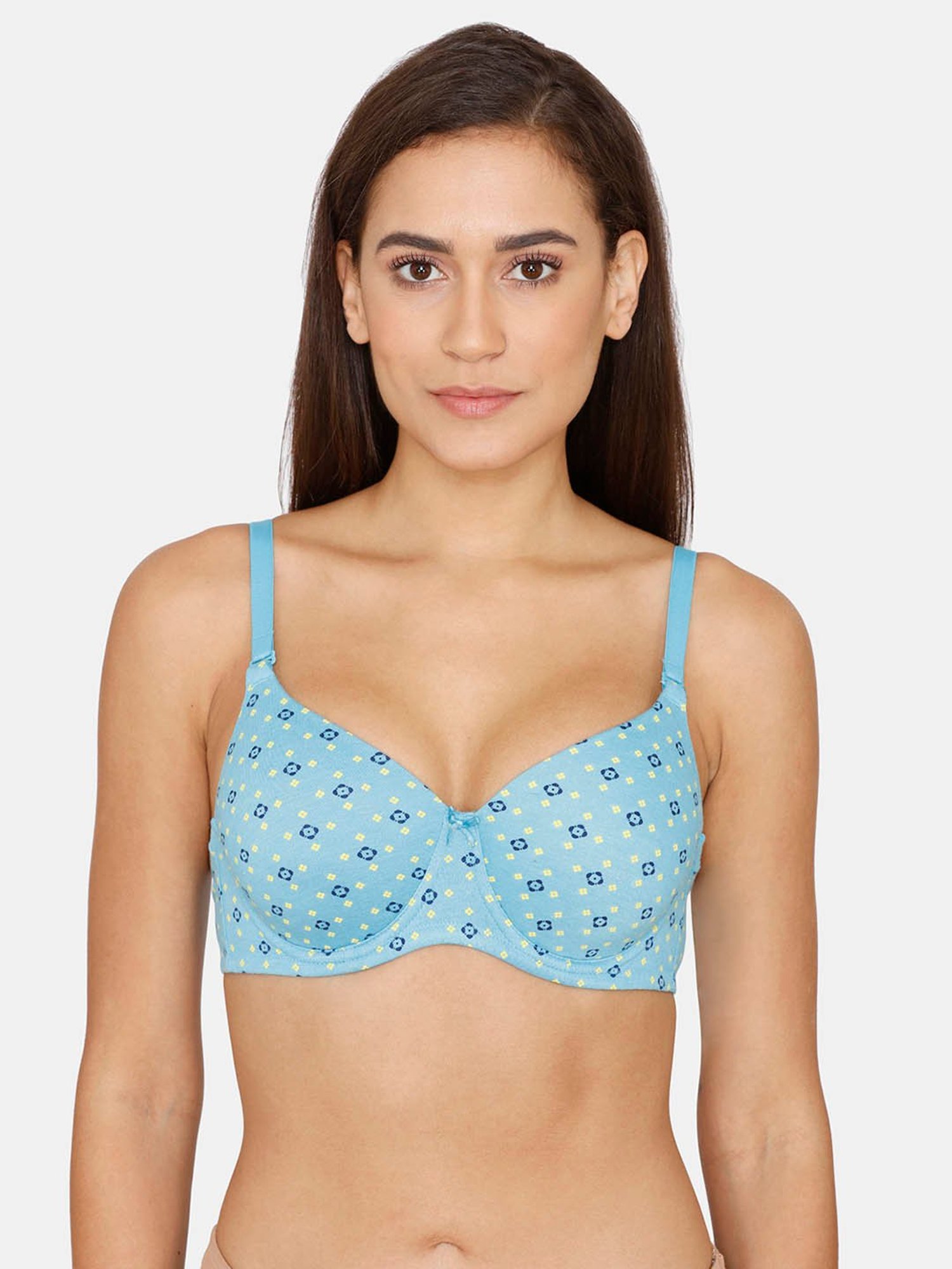Rosaline by Zivame Blue Under-wired Padded T-Shirt Bra