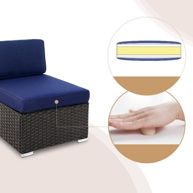 Draper 5pc Sectional Set with Sunbrella - Sage - Leisure Made