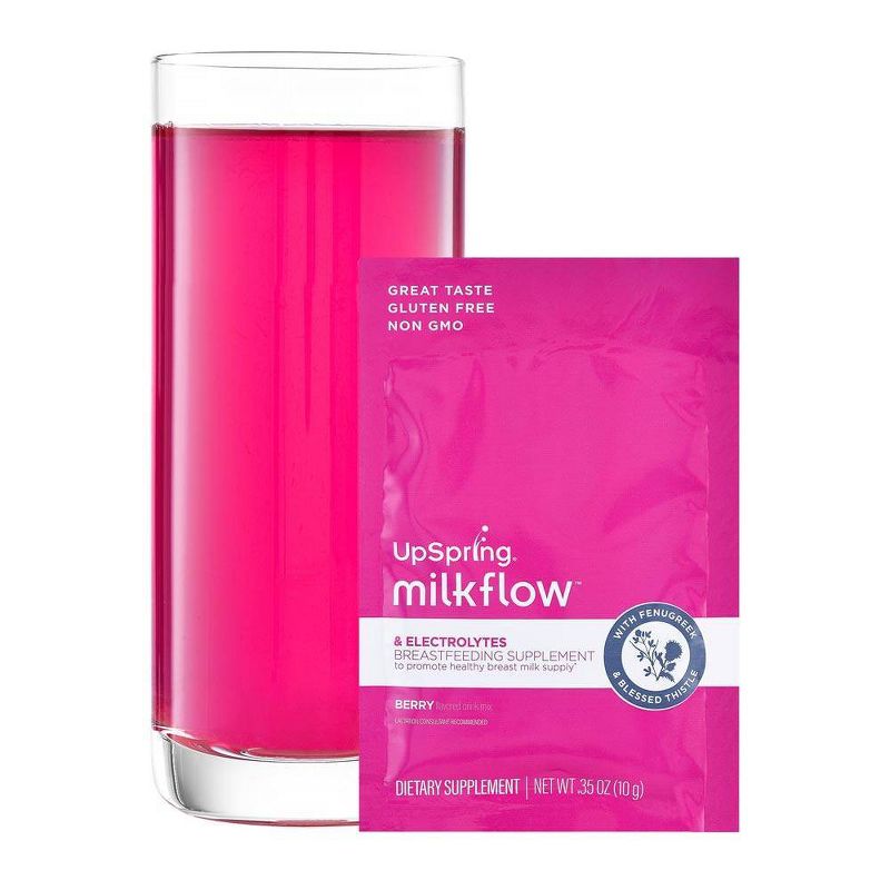 Upspring Milkflow + Electrolytes 16pk Breastfeeding Supplement Drink Mix - Berry