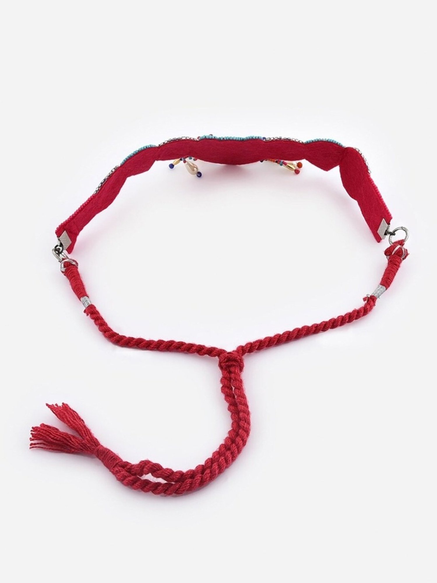 ToniQ Gold-Plated White Baroque Choker Necklace for Women