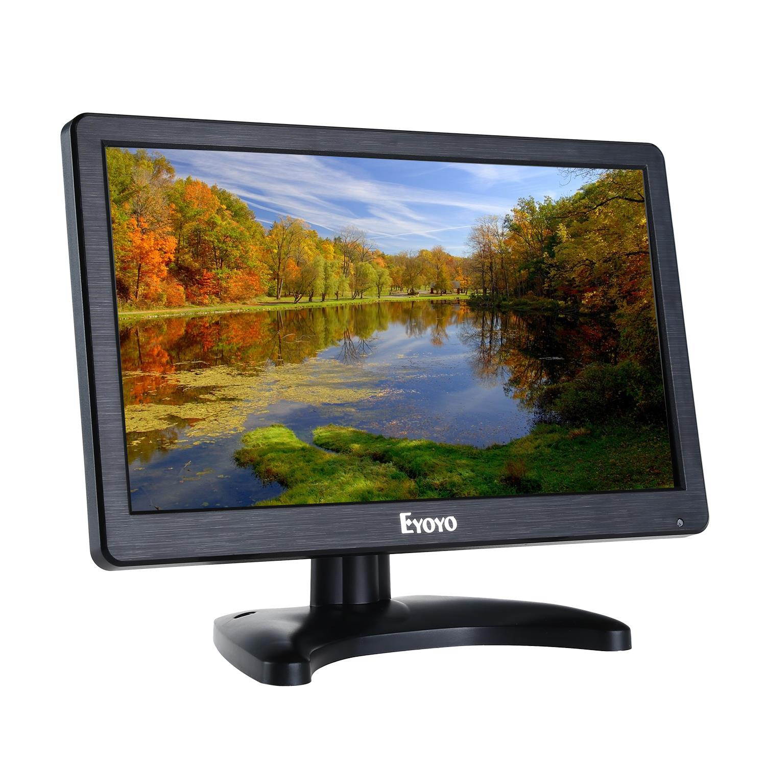 12&rdquo; HD 1920x1080 IPS LCD Security Monitor Screen Input Audio Video Display for PC Computer Camera DVD Security CCTV DVR Home Office Surveillance with BNC Cable