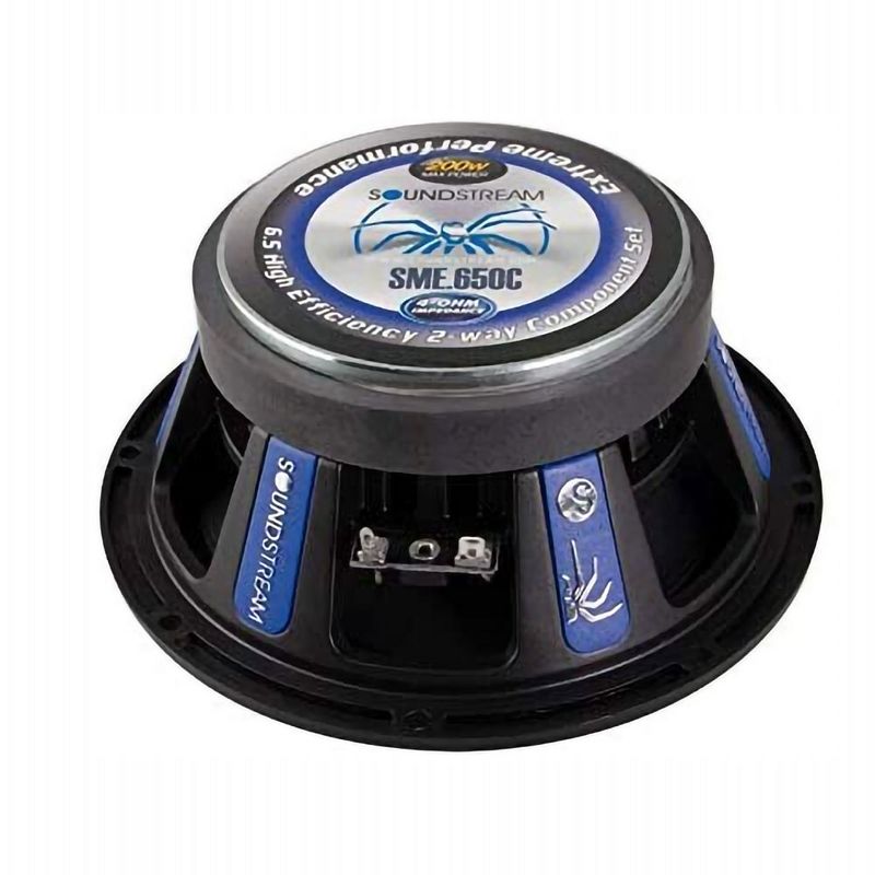 Soundstream SME.650C 6.5 Inch 200 Watt 4 Ohm Pro Audio Component Speaker System with Midrange Speaker Pair for Car Truck Vehicle Electronics Sound