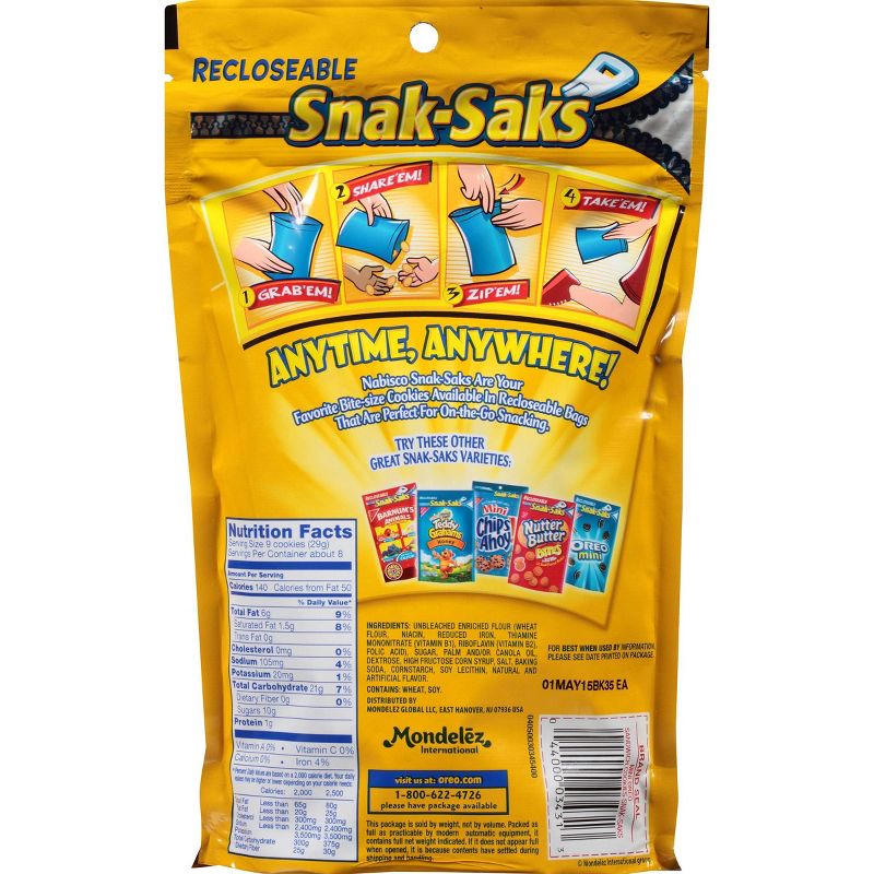 Mini Golden Oreo Sandwich Cookies - Snak-Saks - 8oz