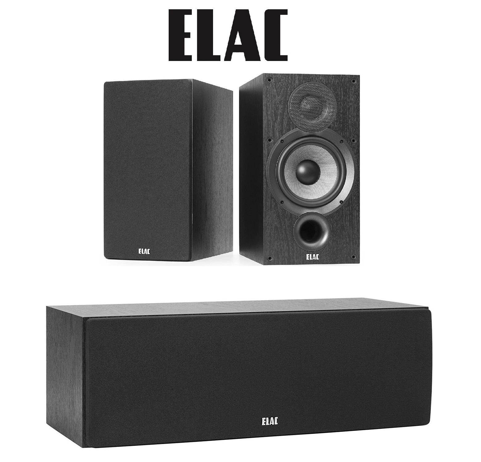 ELAC B6.2 Debut 2.0 Bookshelf Speakers (Pair) + ELAC Debut C6.2 Aramid-Fiber Center-Channel Speaker Bundle