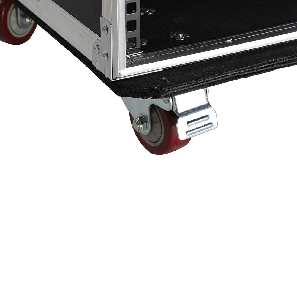 19 Inch Space Rack Case Single Layer Double Door 12U DJ Equipment Cabinet Black