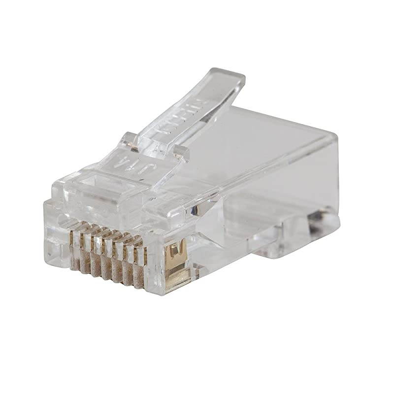 VDV826702 PassThru Modular Data Plug RJ45 CAT5E Pass Through Connectors 50Pack