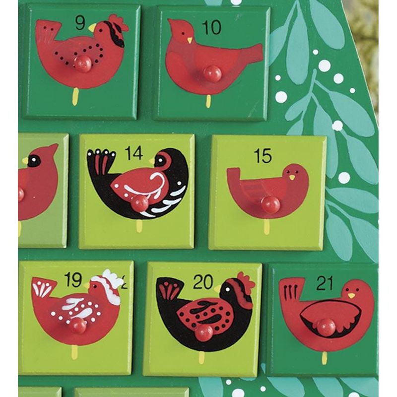 Magic Cabin - Wooden Advent Tree With Painted Birds