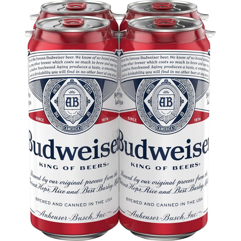 Budweiser Lager Beer - 4pk/16 fl oz Cans
