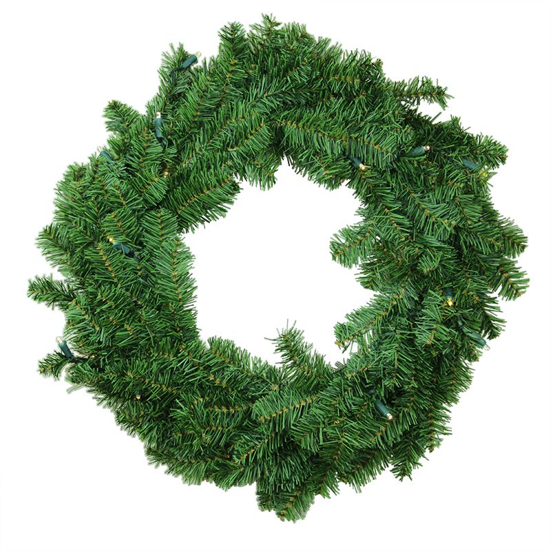 Darice 72" Prelit Commercial Size Canadian Pine Artificial Christmas Wreath - Clear Lights