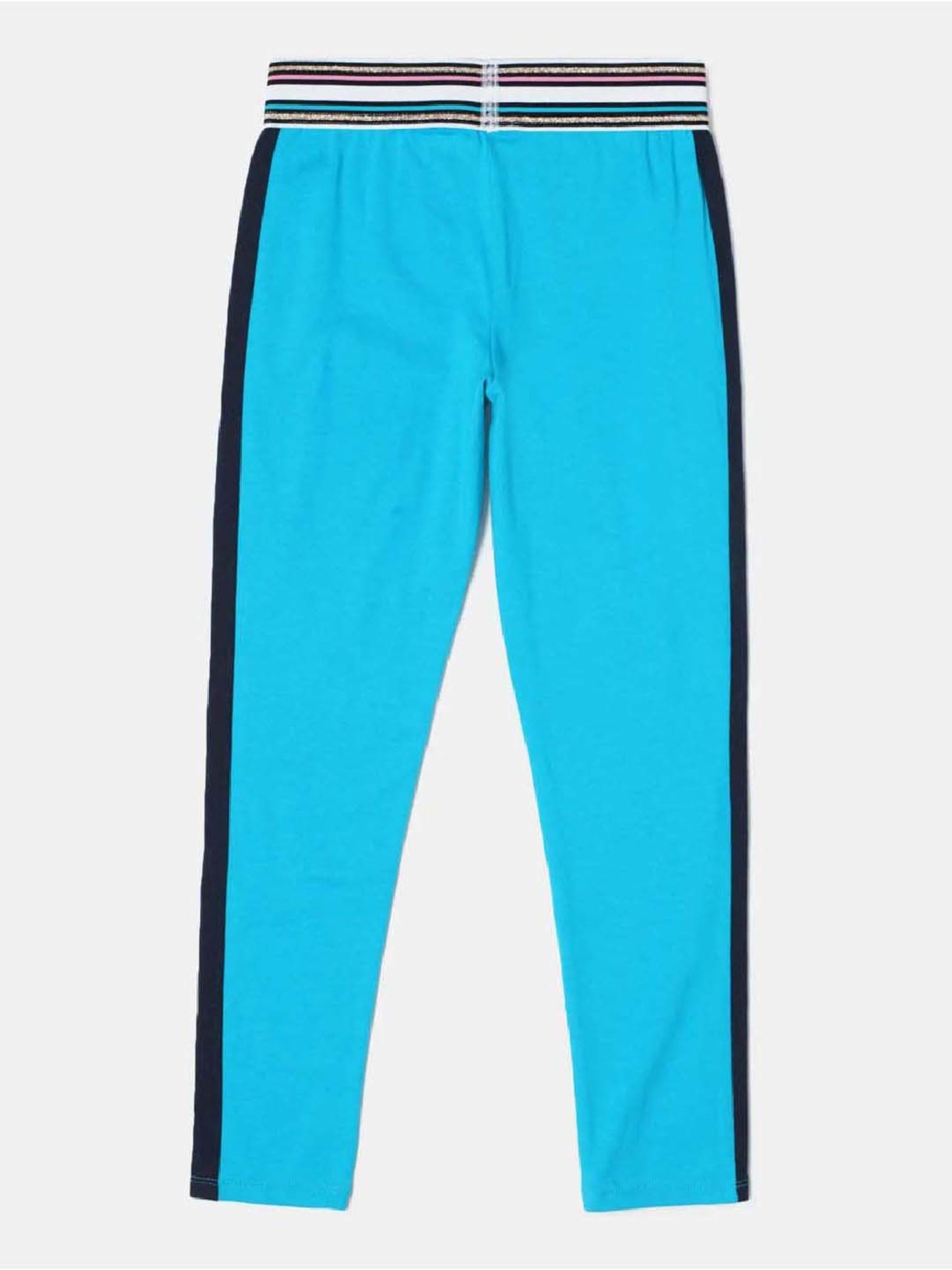 Jockey Girls Blue Solid Leggings
