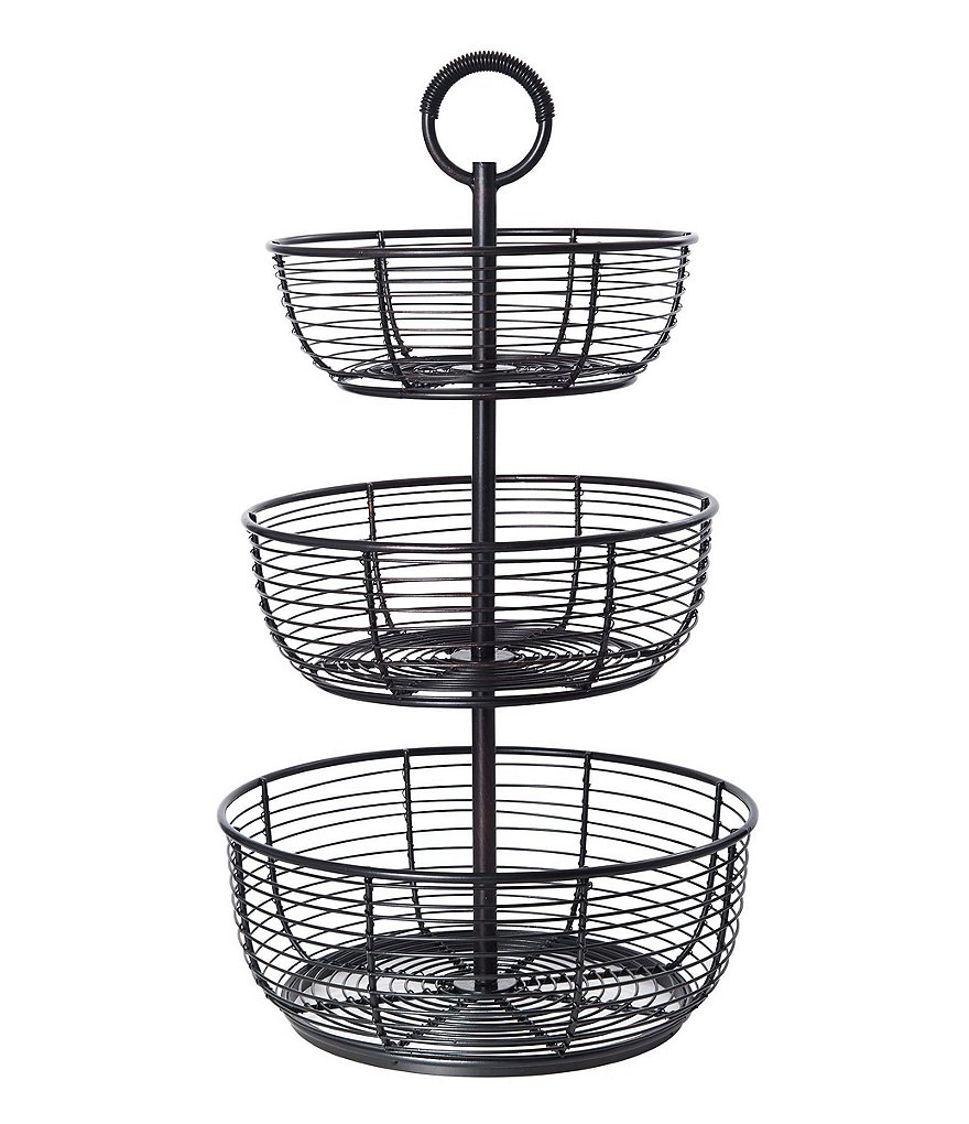 Gourmet Basics by Mikasa Avilla Picnic Plate Napkin and Flatware Storage Caddy with Paper Towel Holder