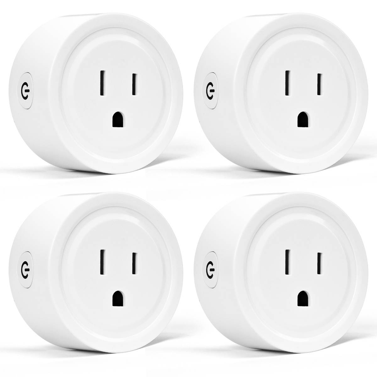 Costway 4pcs Smart Sockets Mini Wifi Smart Plug Outlet Remote Home Appliances