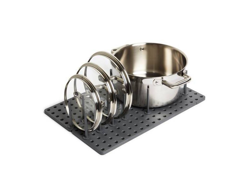 2pk Plastic Peggy Adjustable Dishware Organizer Gray - Umbra