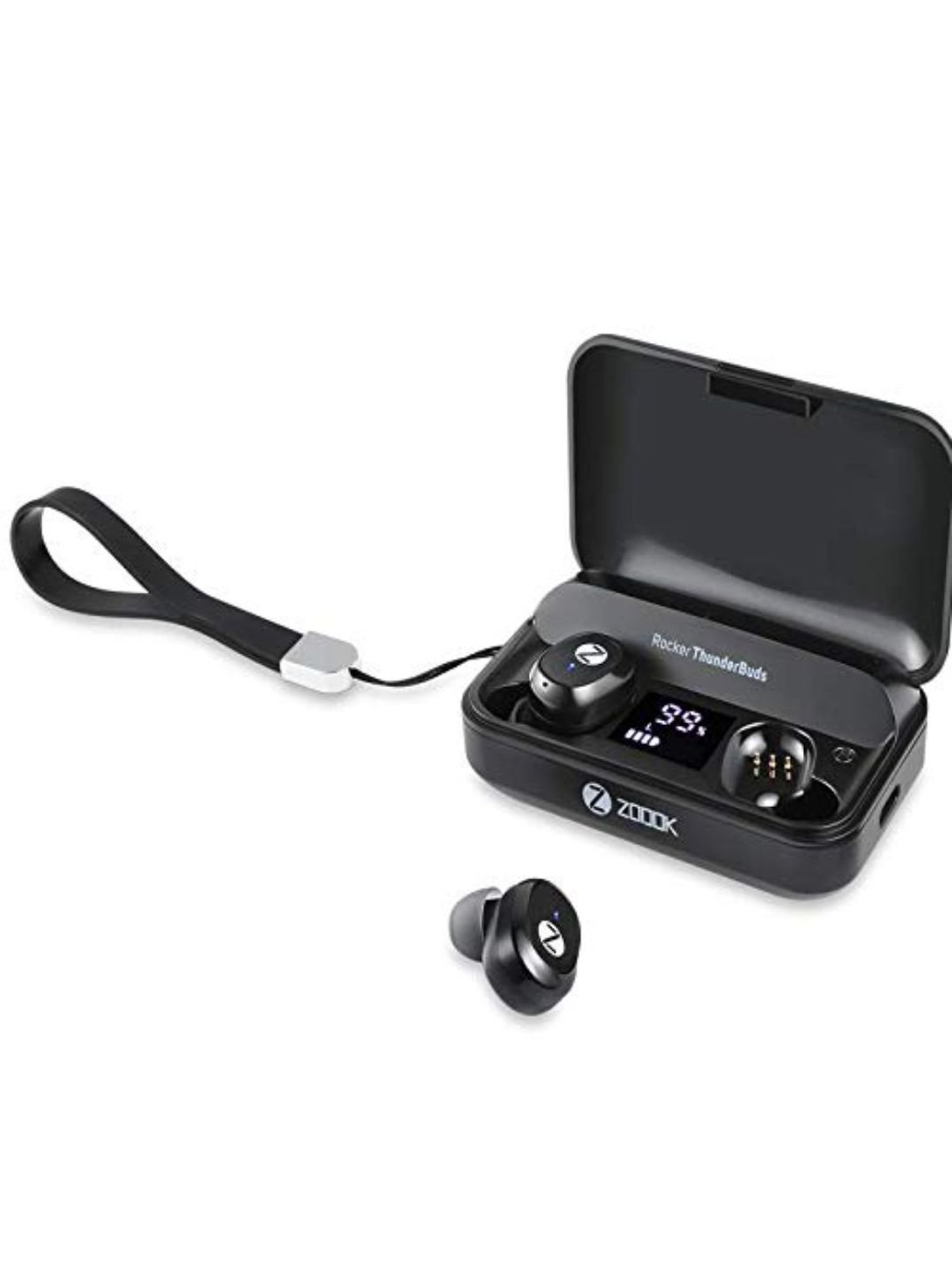 Zoook Rockre Thunder Buds Wireless Earbuds with in-Built Mic (Black)