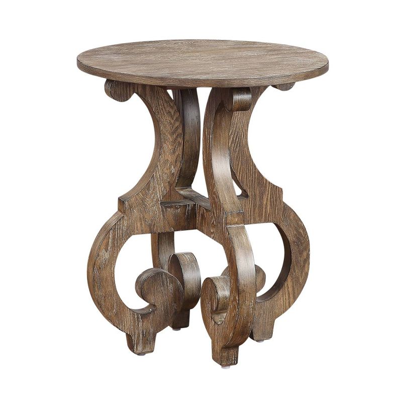 Sherwood Occasional Round Accent Table Brown - Treasure Trove Accents