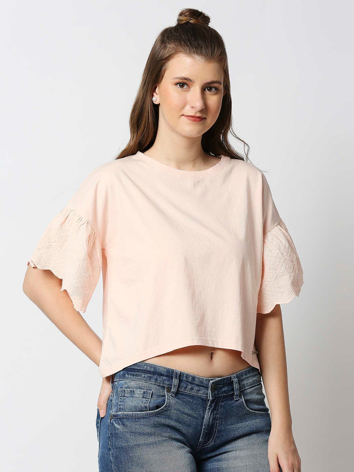 Pepe Jeans Pink Cotton Regular Fit T-Shirt