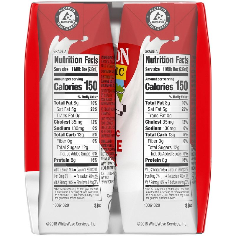 Horizon Organic Whole Milk - 6pk/8 fl oz Boxes