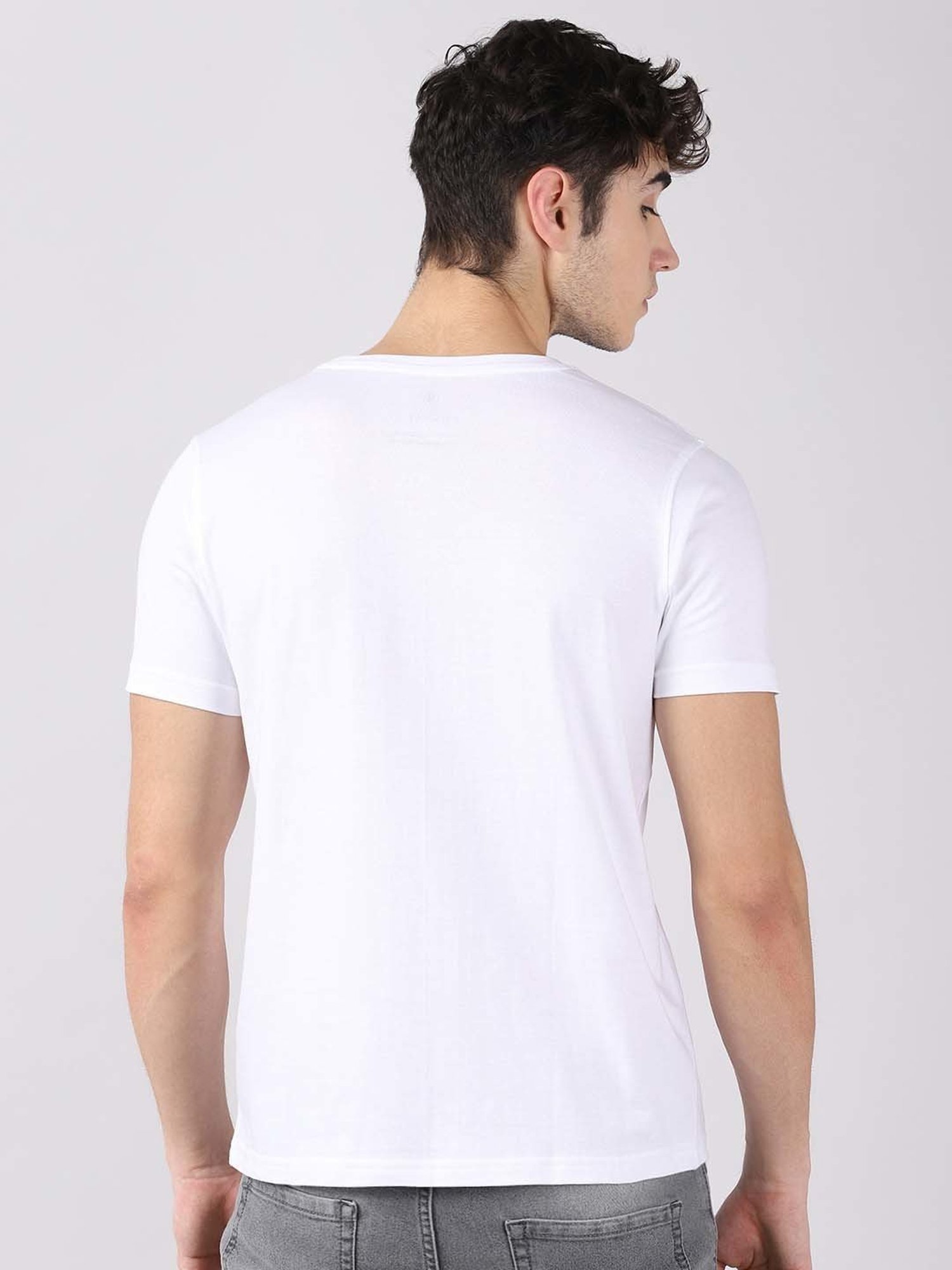 Bushirt White Cotton Crew T-Shirt
