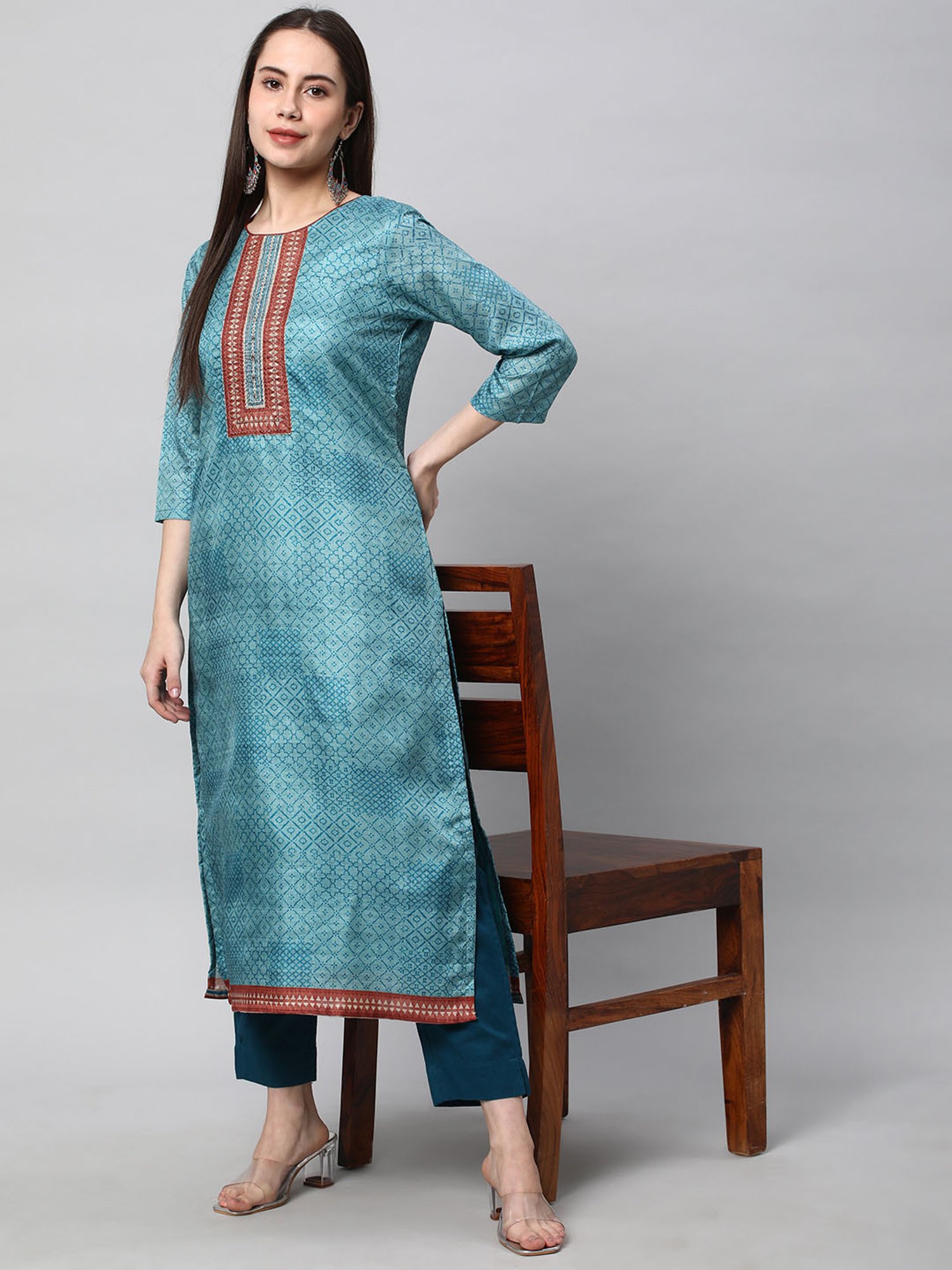 Kami Kubi Teal Linen Pants