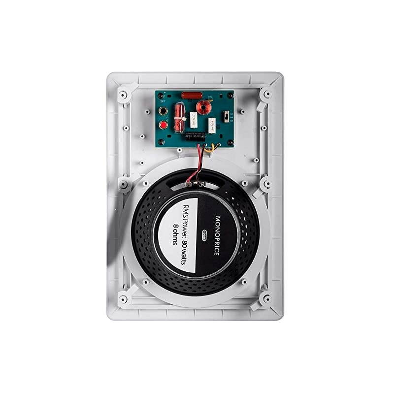 2Way inCeiling Speaker 8 Inch Single with Ribbon Tweeter and Paintable Magnetic Grille Amber Series