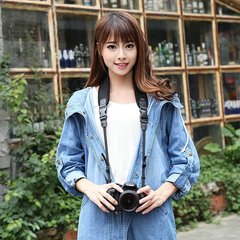 44ft Adjustable Neoprene Shoulder Neck Strap wQuick Release Buckle Clip for Camera Sony a9 a7III a7RIII a7SII A6500 A6300 A6000 Fujifilm X100F X100T XPro2 XPro1 XT2 XT1 XT20 XE3 XA10 XA5