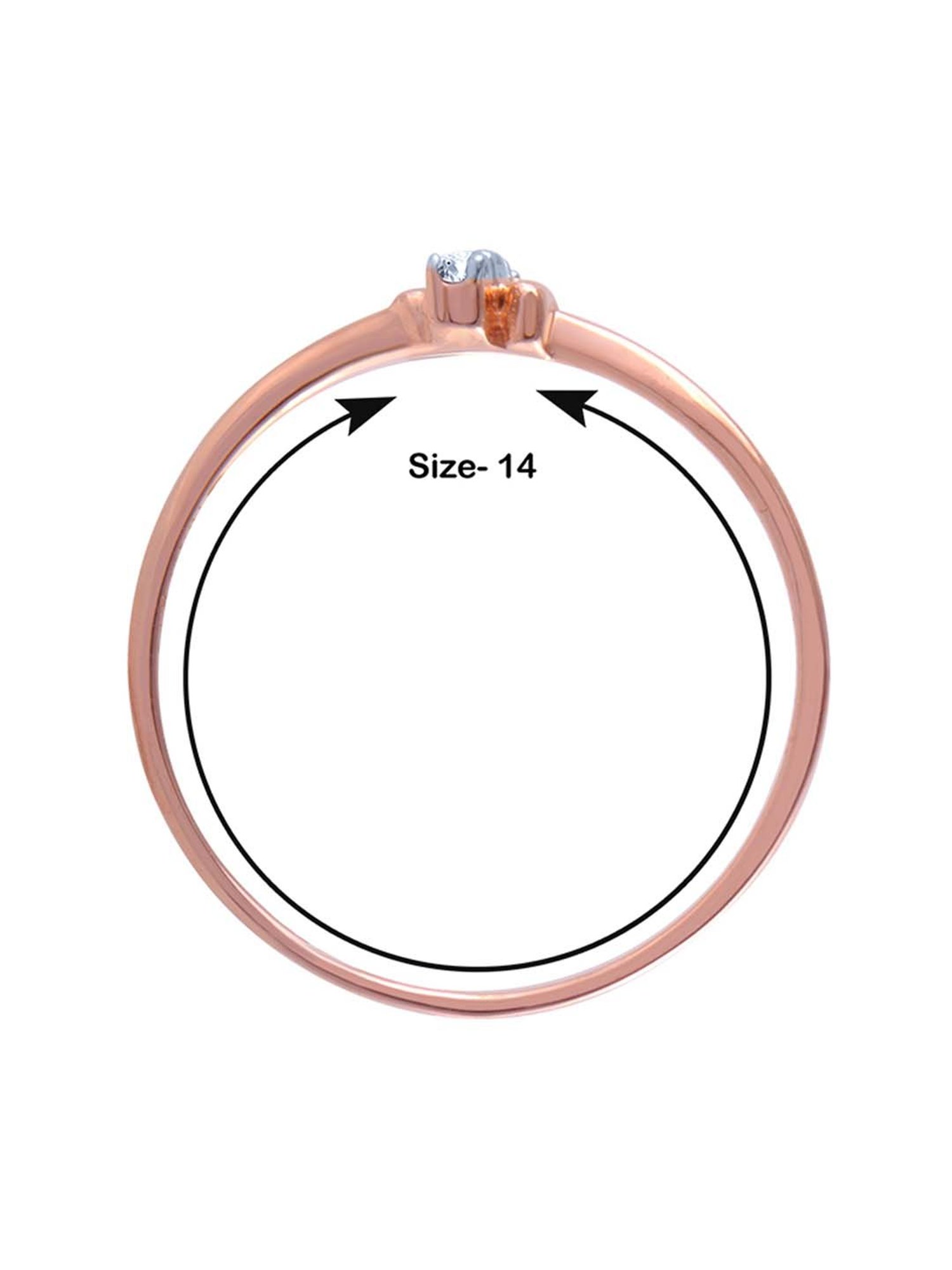 Mia By Tanishq Nature's Finest 14k Yellow Gold Radiant Sp Elegance Diamond Ring