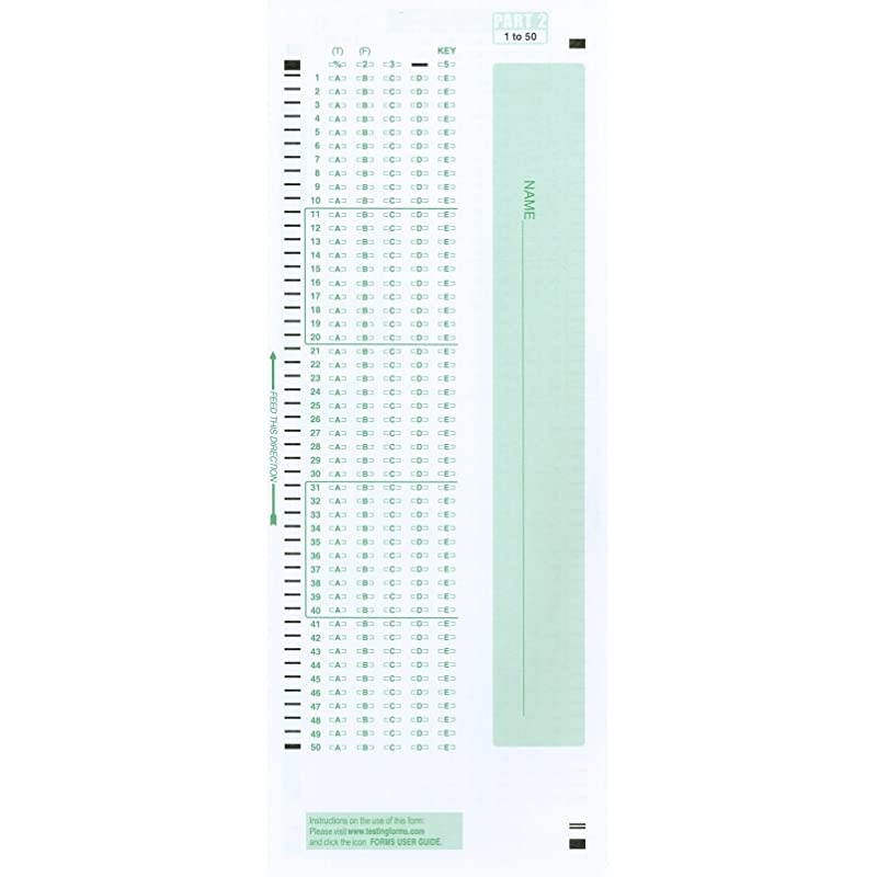 881 E Compatible Testing Forms 25 Sheet Pack