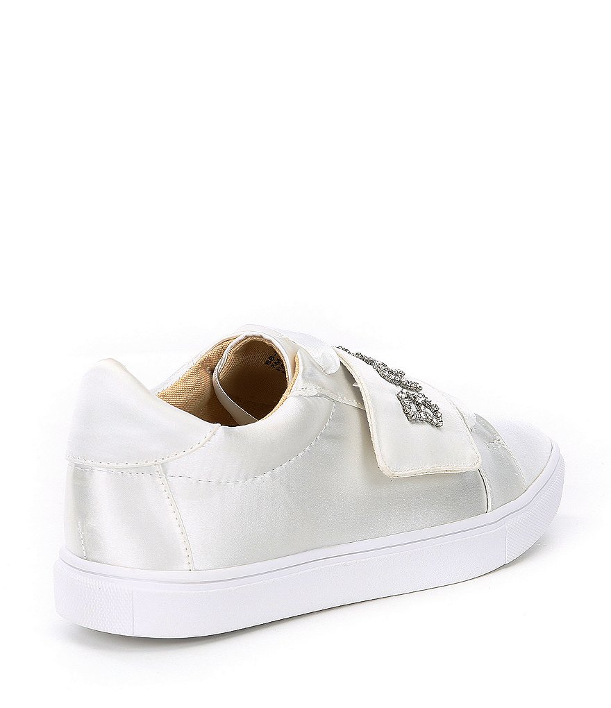 Kurt Geiger London Lexi Eagle Glitter Leather Lace-Up Sneakers