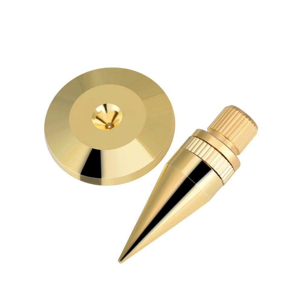 Speaker Spike Pad Kit, Fosa 8 Pairs Pure Copper Spike Isolation Stand with Base Pad Feet Mat for Subwoofer CD Audio Amplifier (36mm)