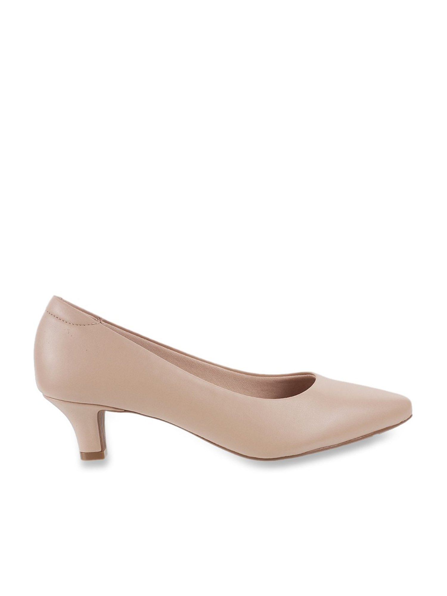 J. Fontini by Mochi Women's Beige Formal Pumps