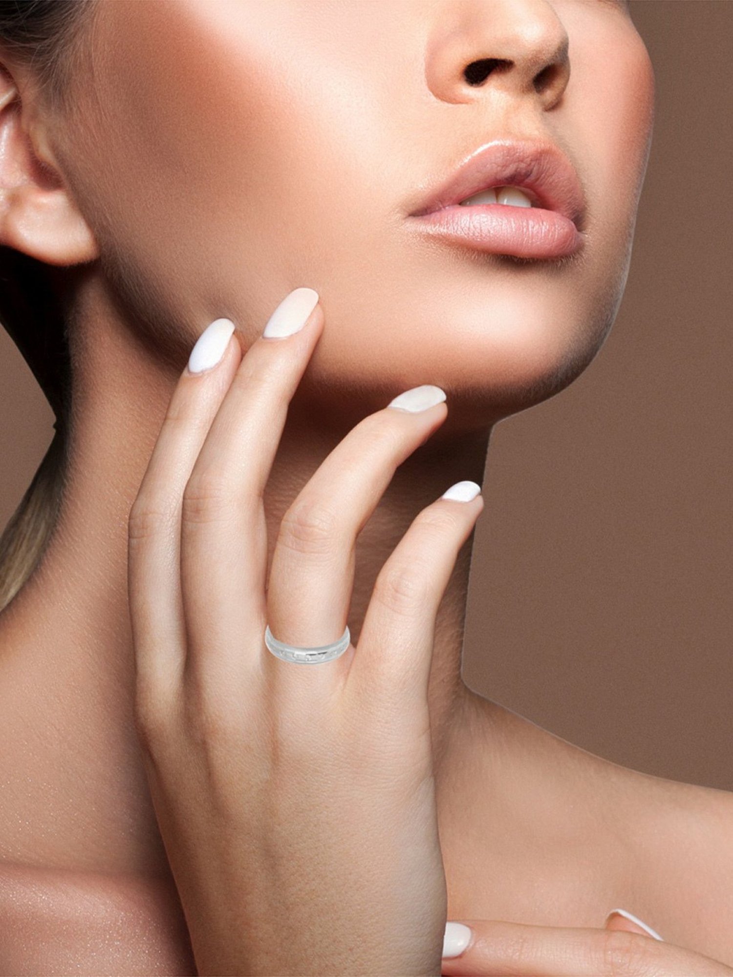 Joyalukkas Polished Extravagant Men's Platinum Ring