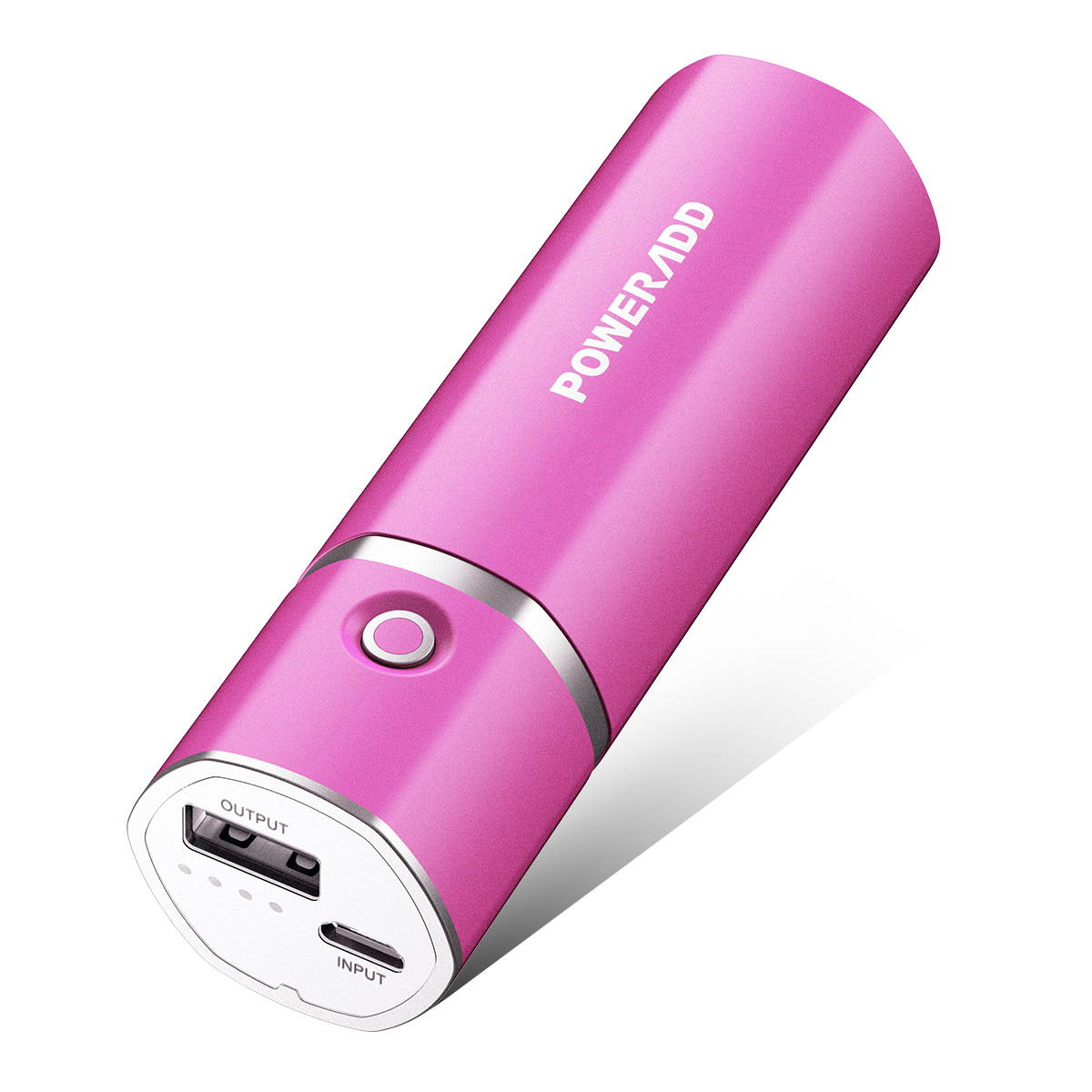 Poweradd 5000mAh Power Bank Portable Charger USB External Battery for iPhone, iPad, Samsung Galaxy and More -Rose Red