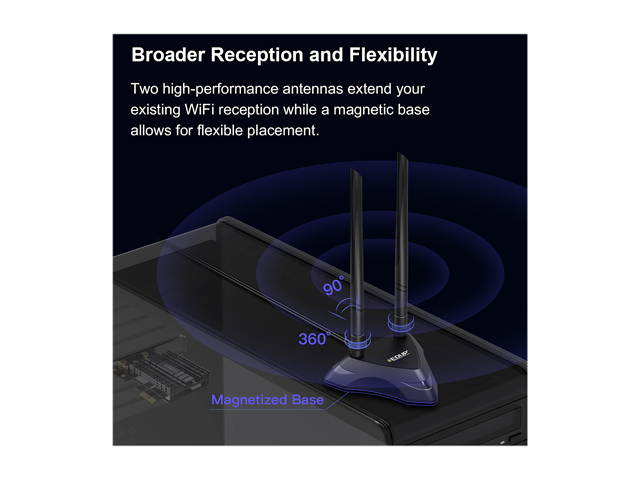 WiFi 6 AX3000 PCIe WiFi Card, Up to 2400Mbps, Bluetooth 5.0, 802.11AX Dual Band Wireless Adapter with MU-MIMO, OFDMA, Ultra-Low Latency, Supports Windows 10 (64bit) only