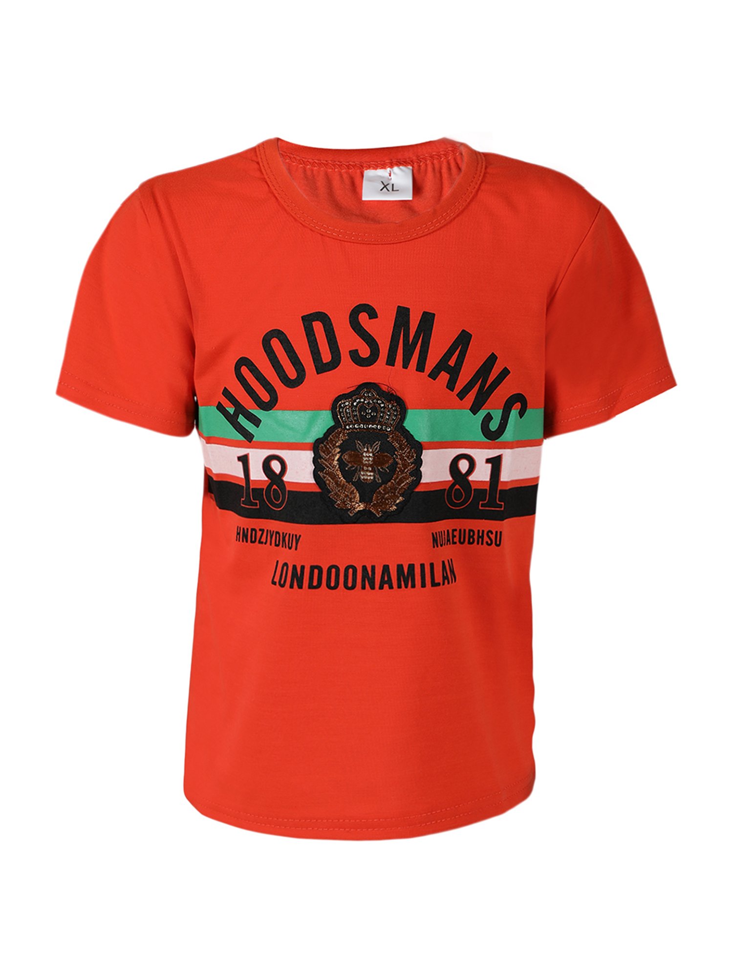 Passion Petals Kids Orange Cotton Printed T-Shirt